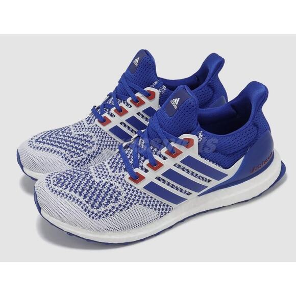 Adidas Ultraboost USA Rare White Royal Blue Running Shoes Mens 16 NEW Fast Ship - Picture 6 of 8